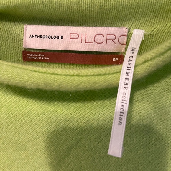 Anthropologie Pilot Line Green Cashmere mock neck sweater Small - Picture 3 of 4